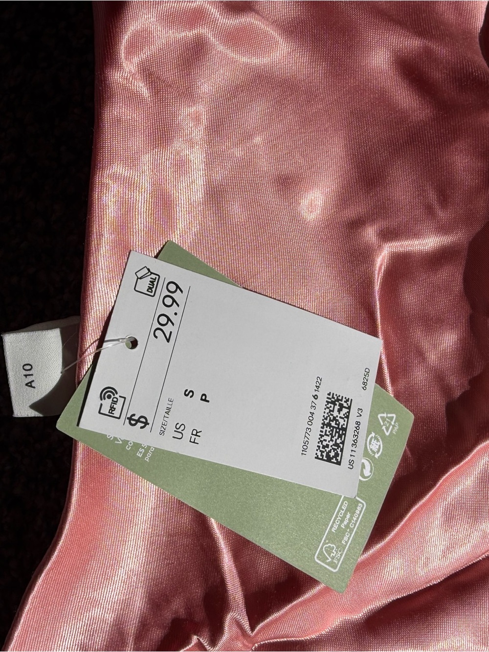 H&M Satin Midi Skirt in Dusty Rose - Picture 2 of 3